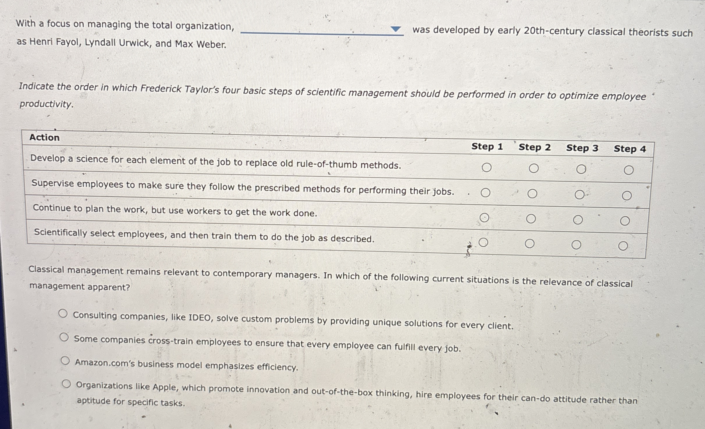 With a focus on managing the total organization,