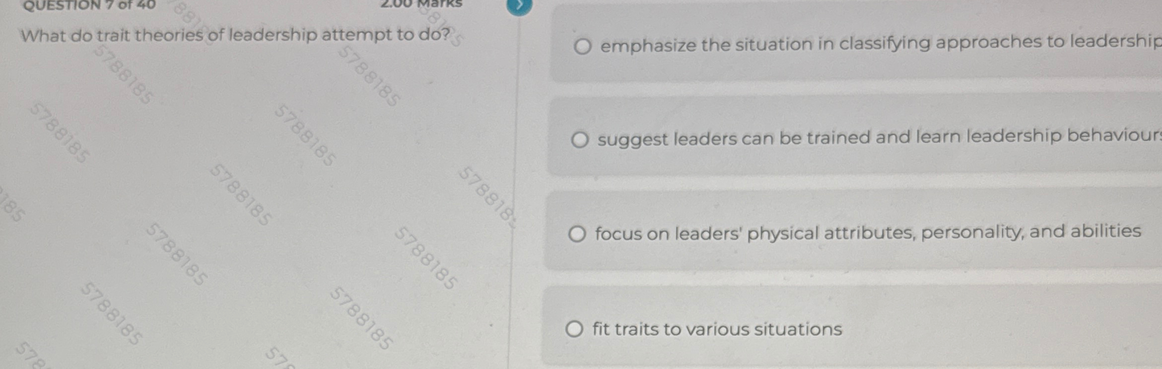 What do trait theories of leadership attempt to
