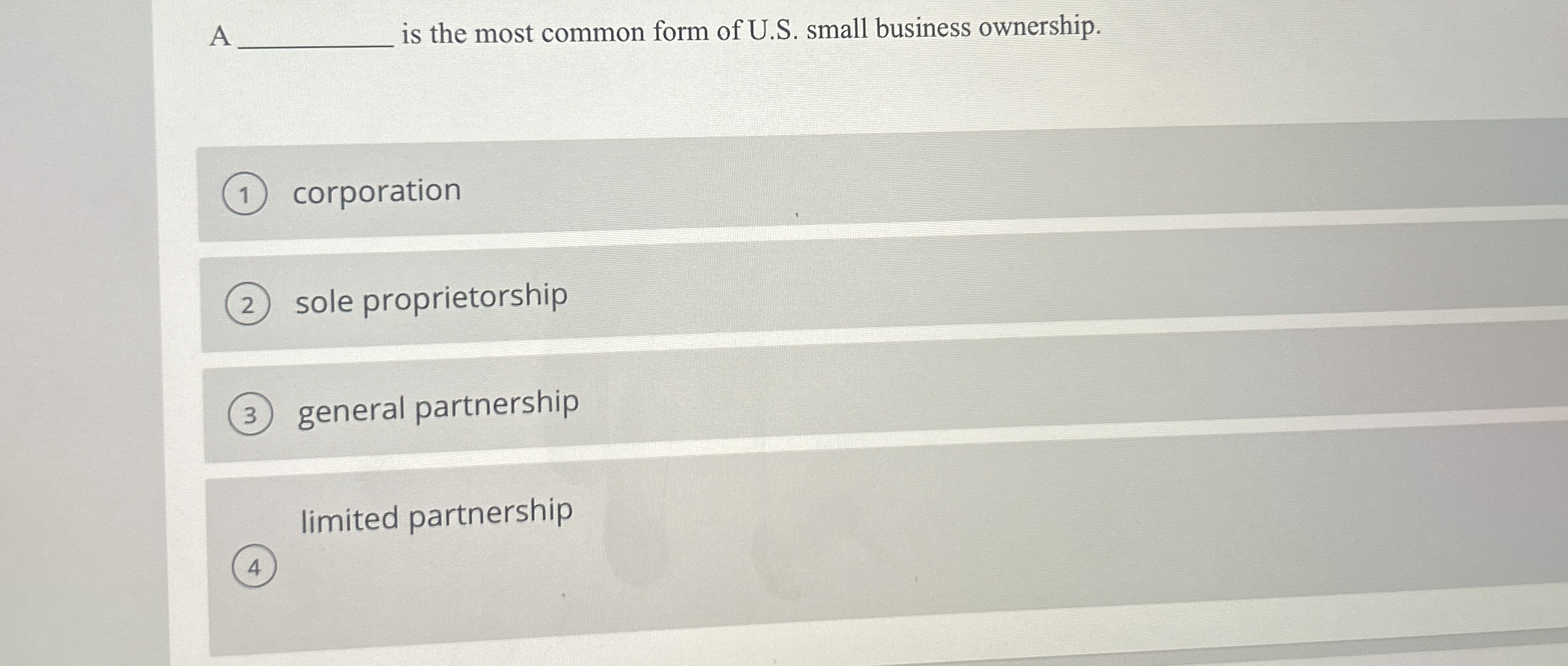 A _ _ _ _ _ is the most common form of U . S .