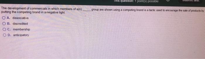 This question: 1 points) possible MOSI group are