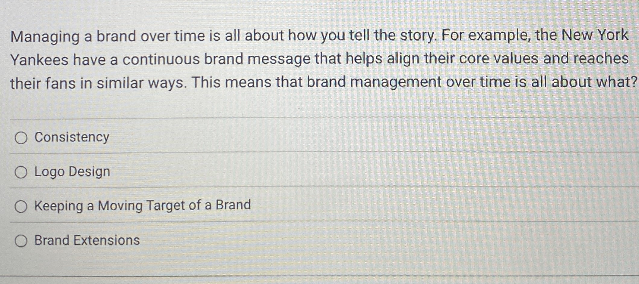 Managing a brand over time is all about how you