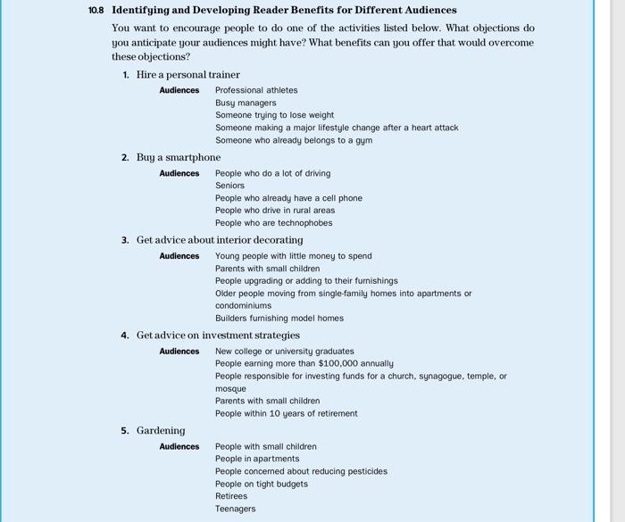 business communication 10.8 Identifying and