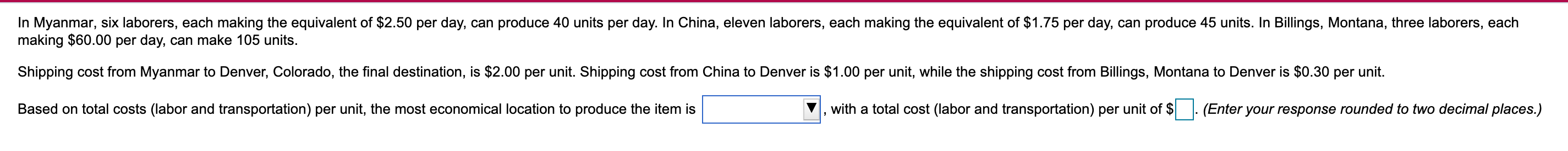 SHOW WORK In Myanmar, six laborers, each making