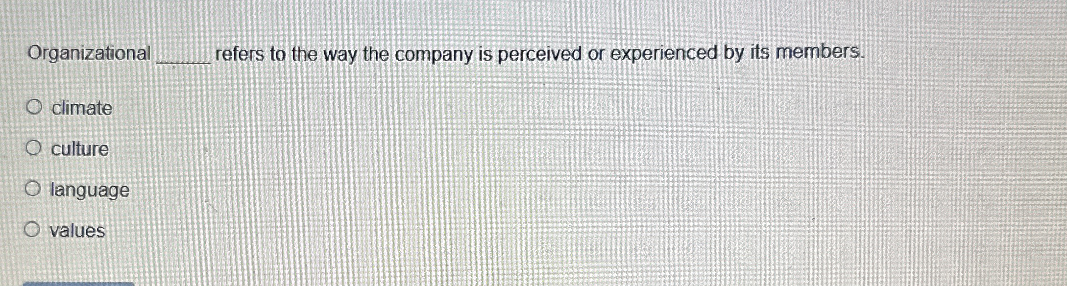 Organizational refers to the way the company is