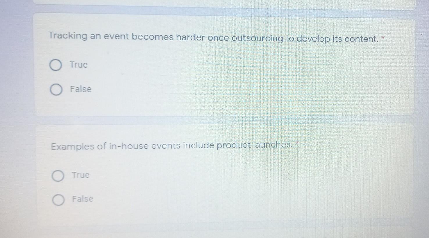 Tracking an event becomes harder once outsourcing