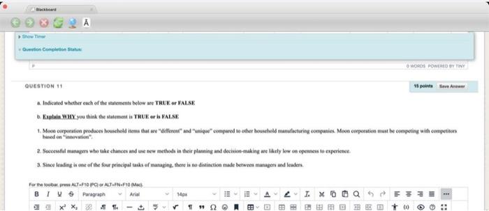 Gio Comita QUESTION 11 15 point . Indicated
