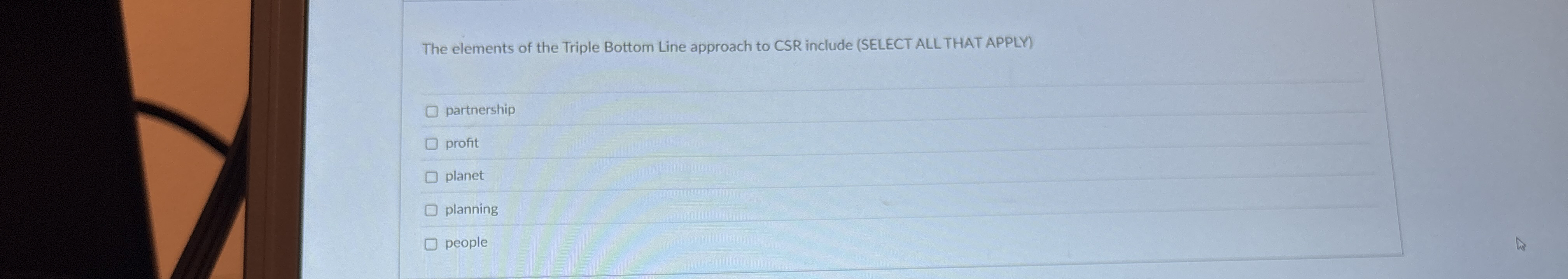 The elements of the Triple Bottom Line approach