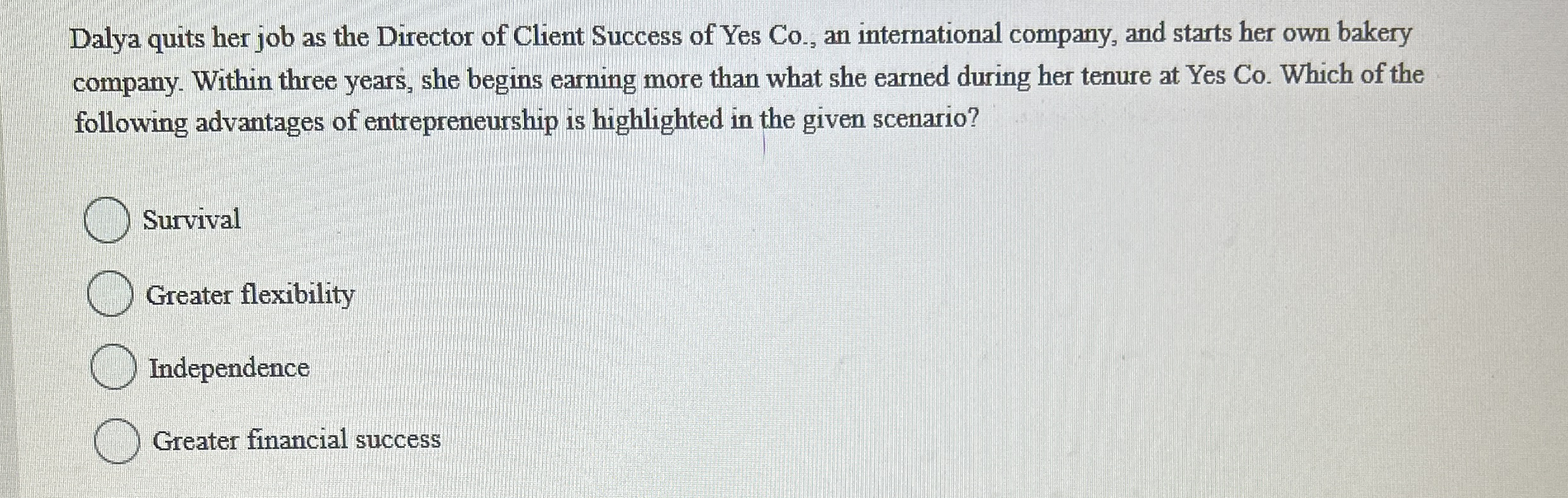 Dalya quits her job as the Director of Client