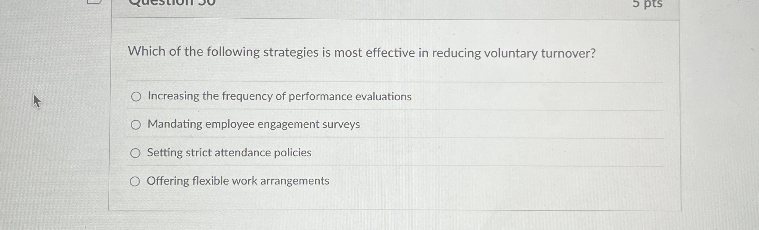 Which of the following strategies is most
