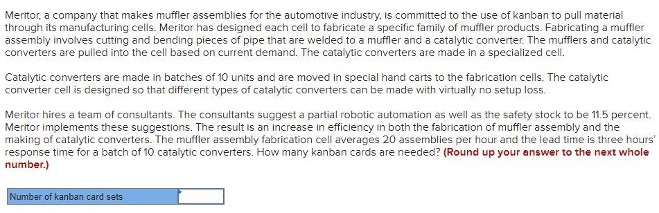 Meritor, a company that makes muffler assemblies