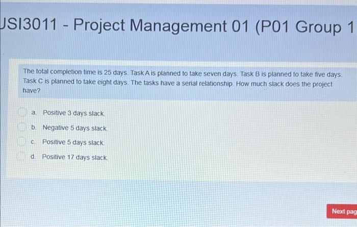 USI3011 - Project Management 01 (P01 Group 1 The