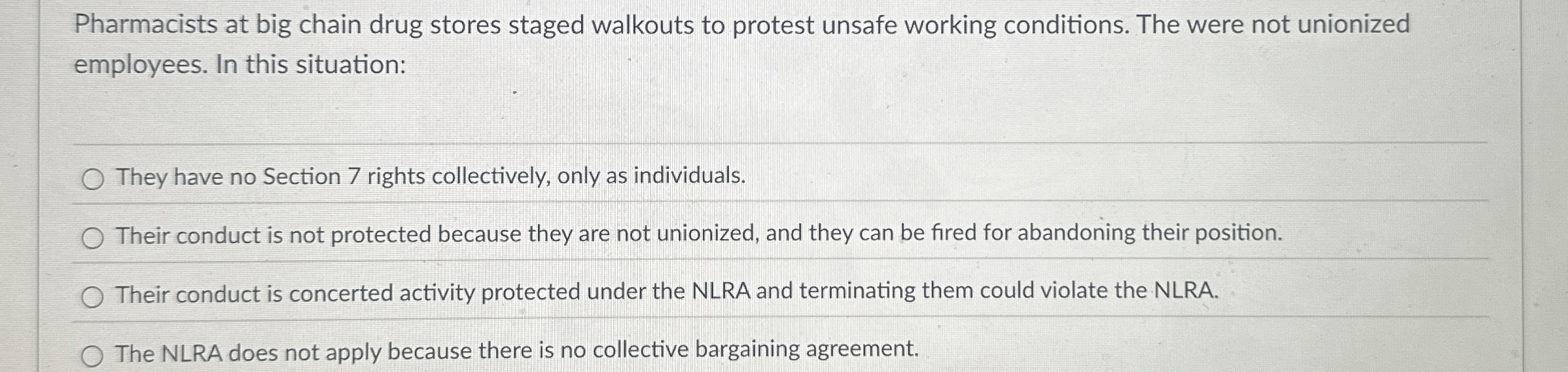 Pharmacists at big chain drug stores staged