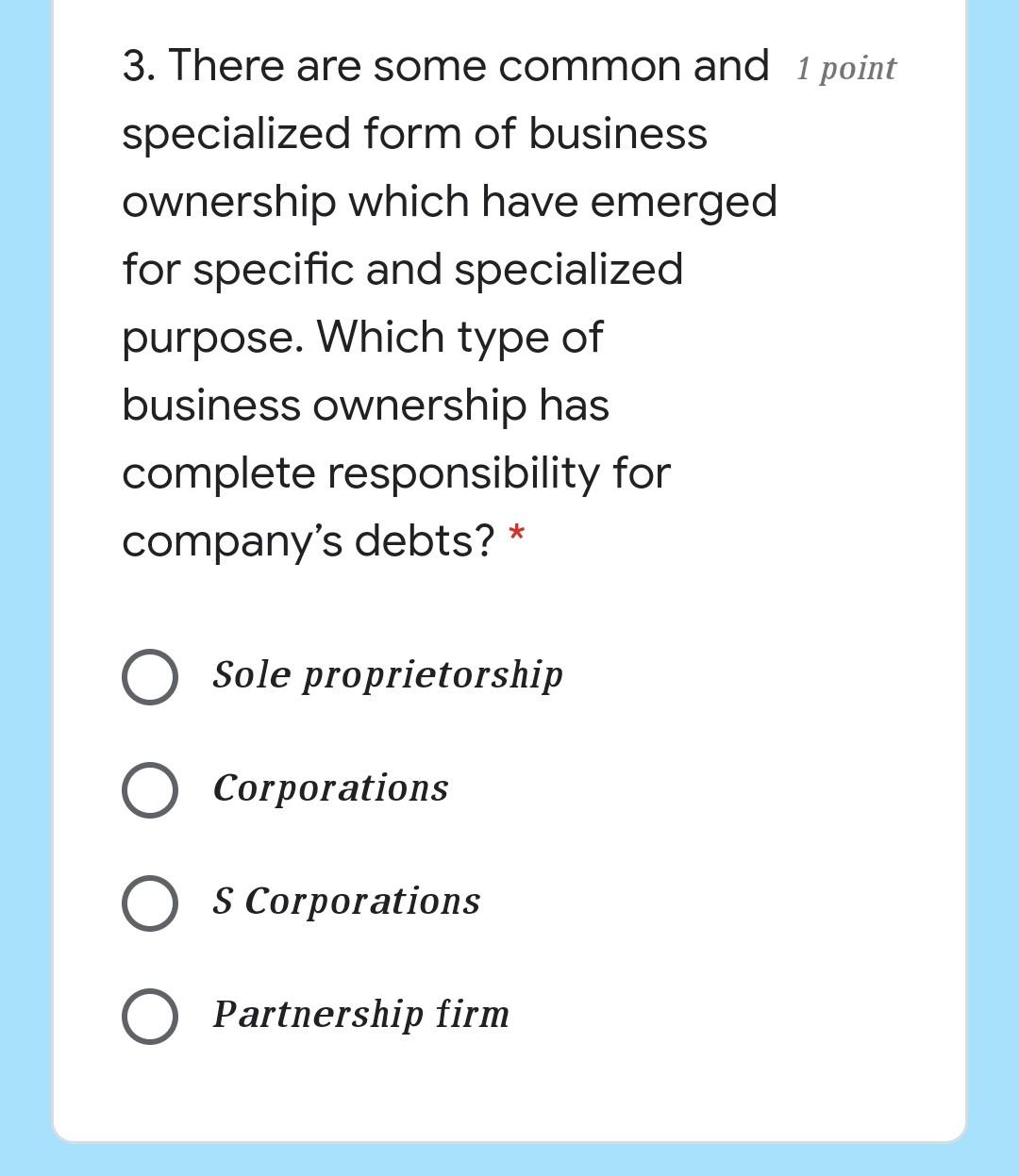 1 point 1. To organize the business effectively,