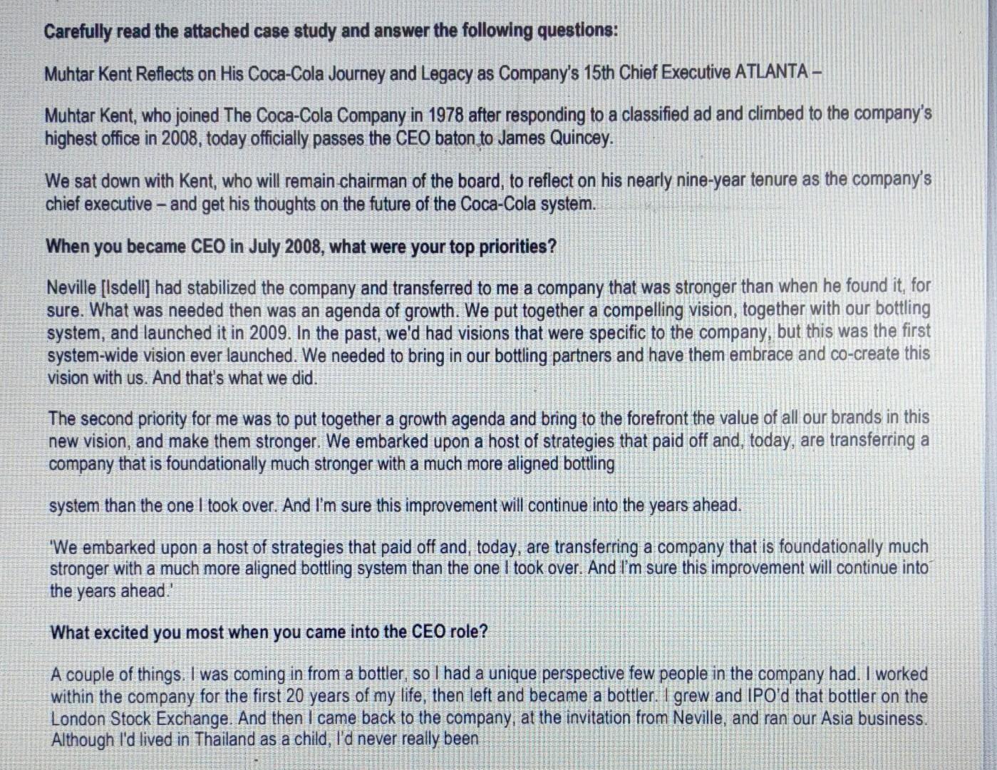 Please read the case study and provide a lengthy