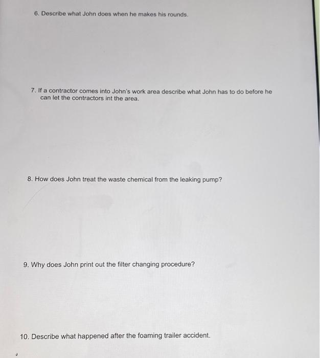 ASSIGNMENT 6 AN AVERAGE DAY AT PETROBILD The