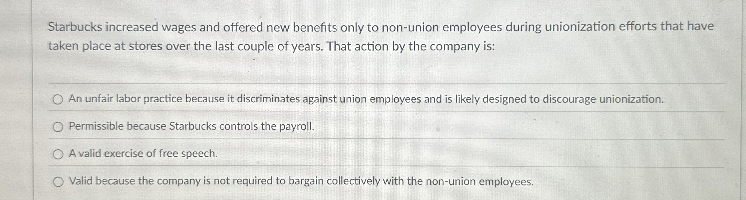 Starbucks increased wages and offered new