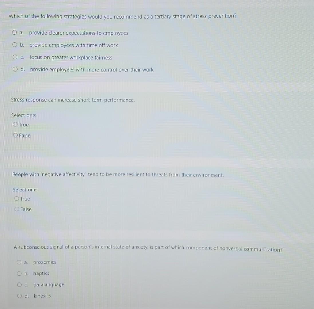 An imbalance between an individual's personality