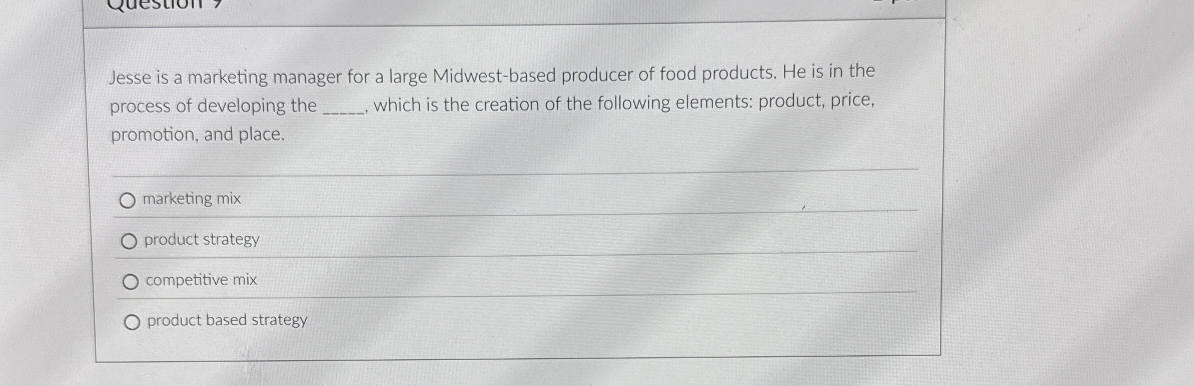 Jesse is a marketing manager for a large Midwest