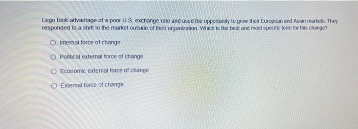 organization change Lego took advantage of a poor