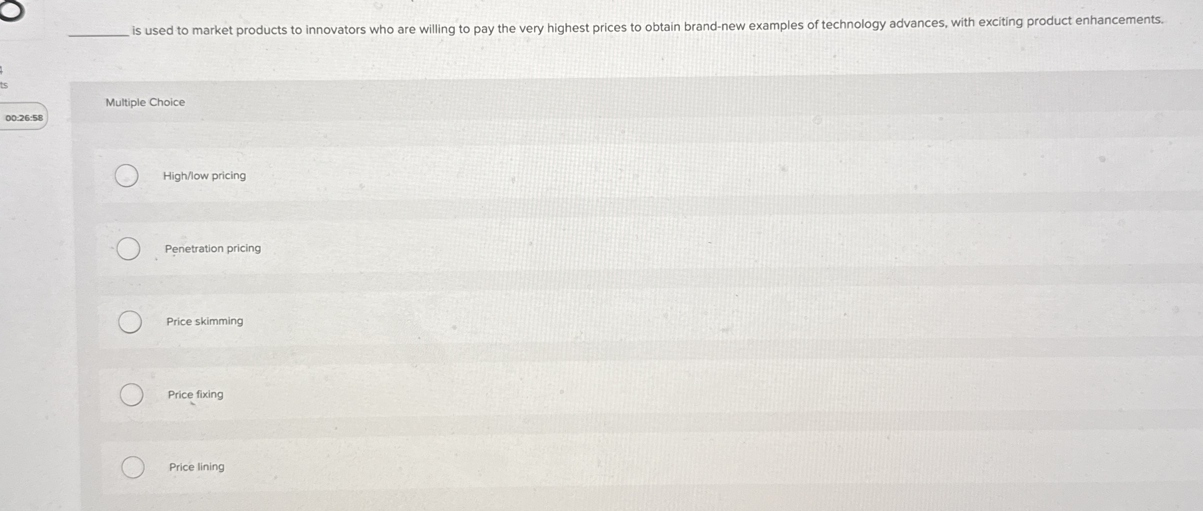 q , is used to market products to innovators who