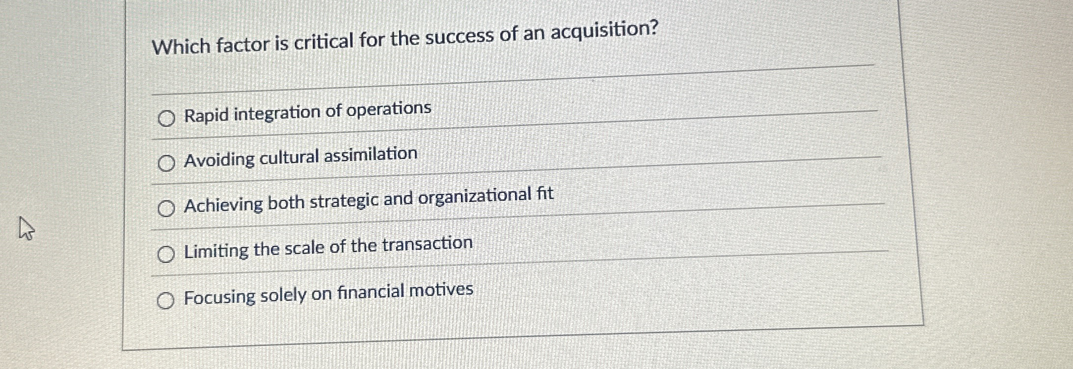 Which factor is critical for the success of an