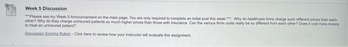 Week 5 Discussion Please see my Week 5