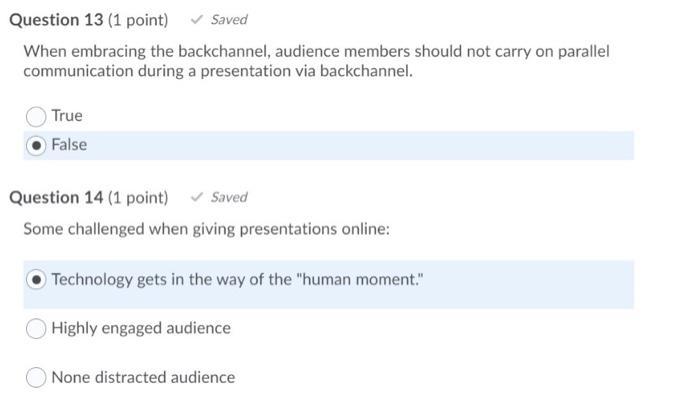 Question 13 (1 point) Saved When embracing the