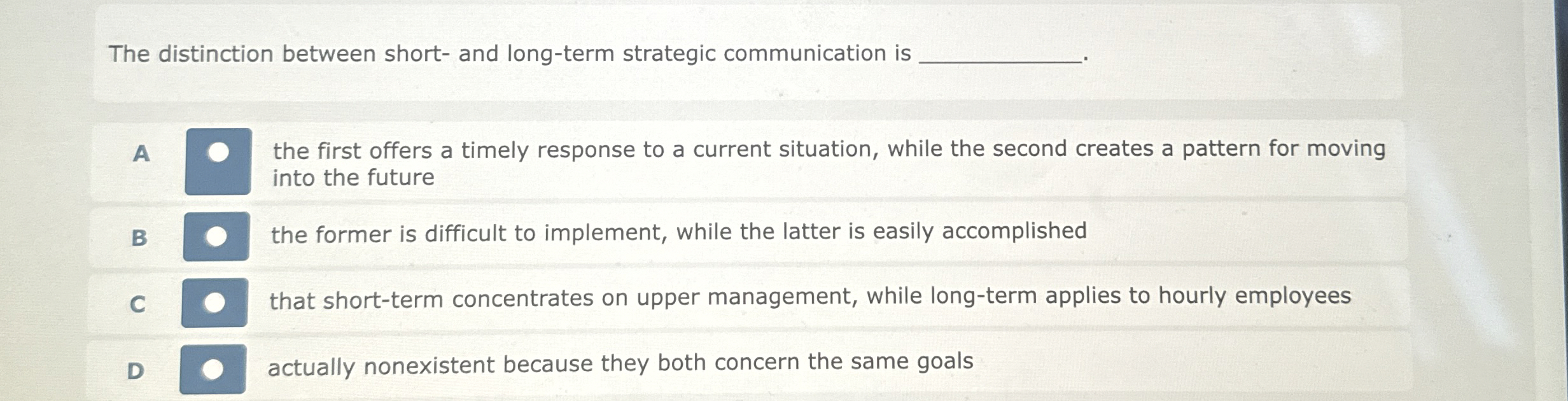 The distinction between short - and long - term