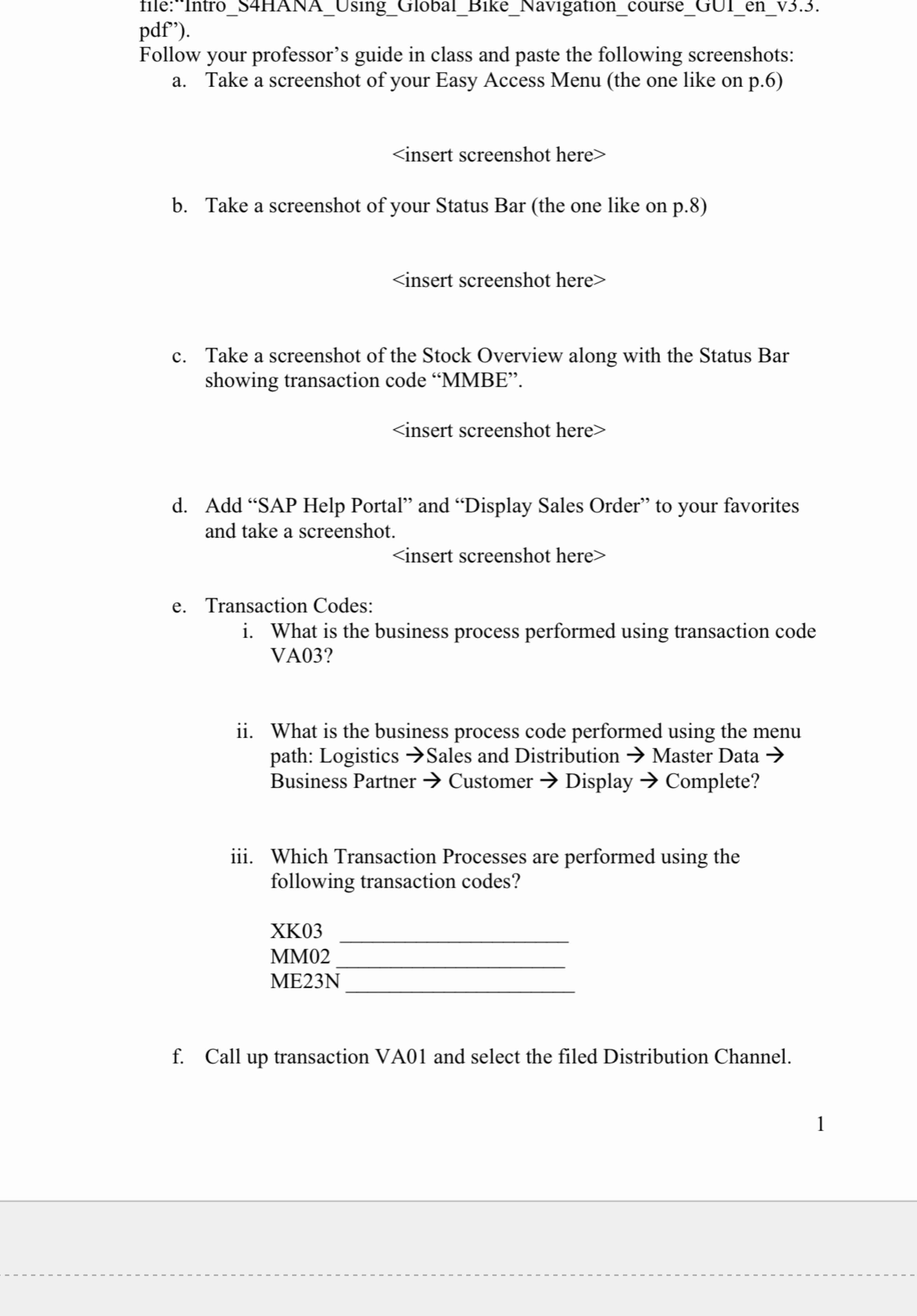 MIS sap assignment f 1 le: Intro _ ( S ) 4 HANA _