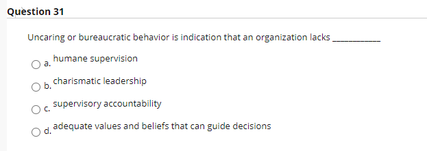 Question 21 In its modern concept, controls are