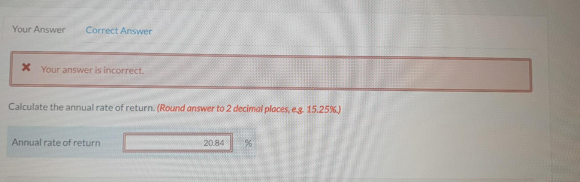 20.83 is also wrong Sweet Acacia Inc. is