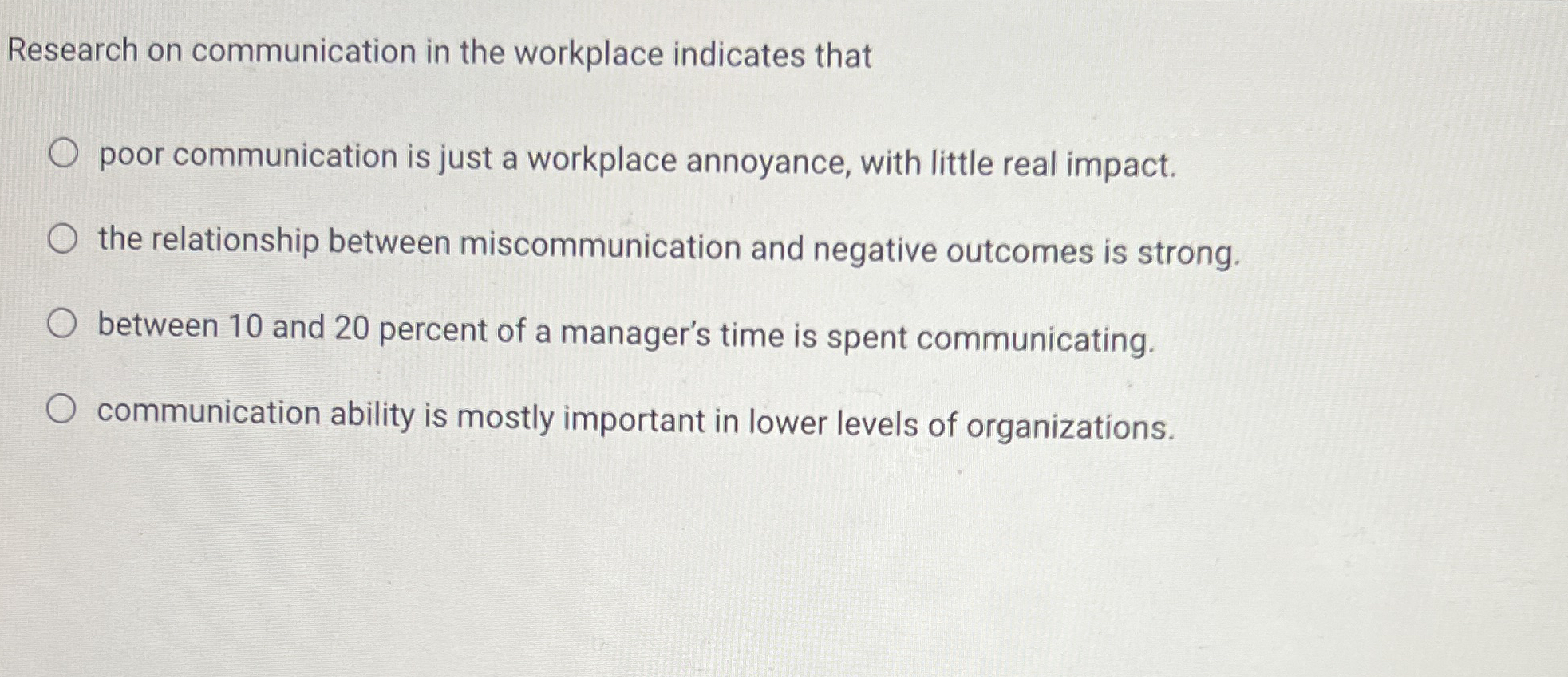 Research on communication in the workplace