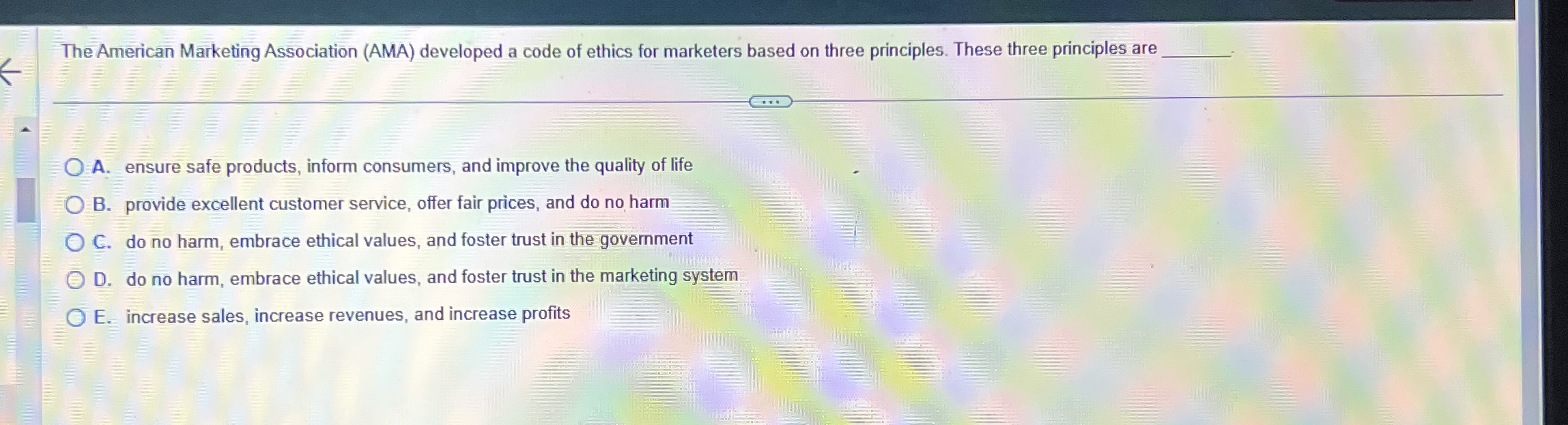 The American Marketing Association ( AMA )