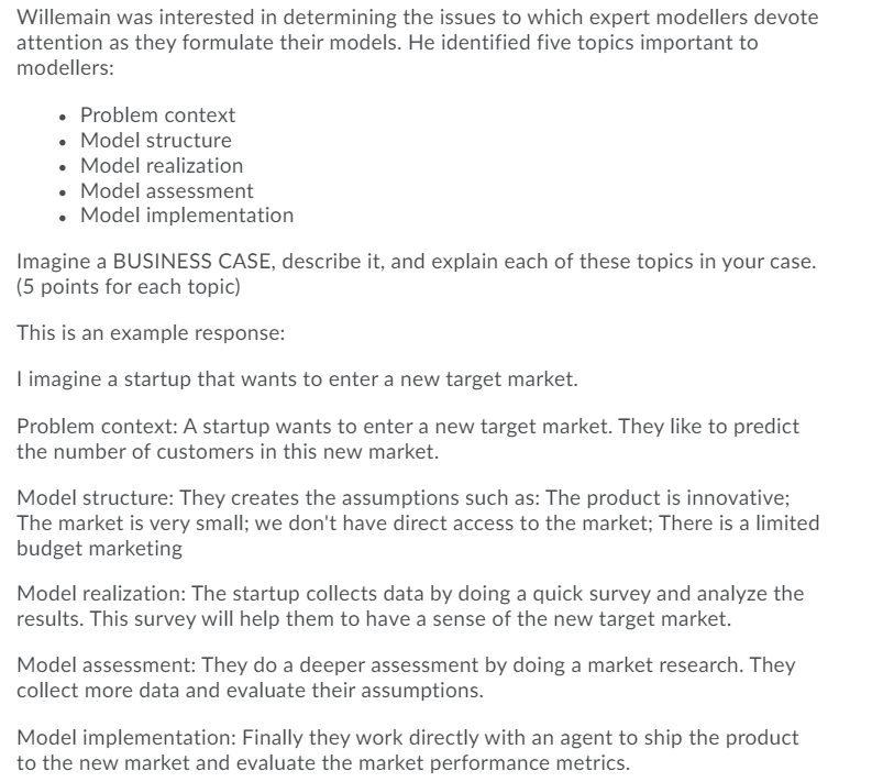 Willemain was interested in determining the