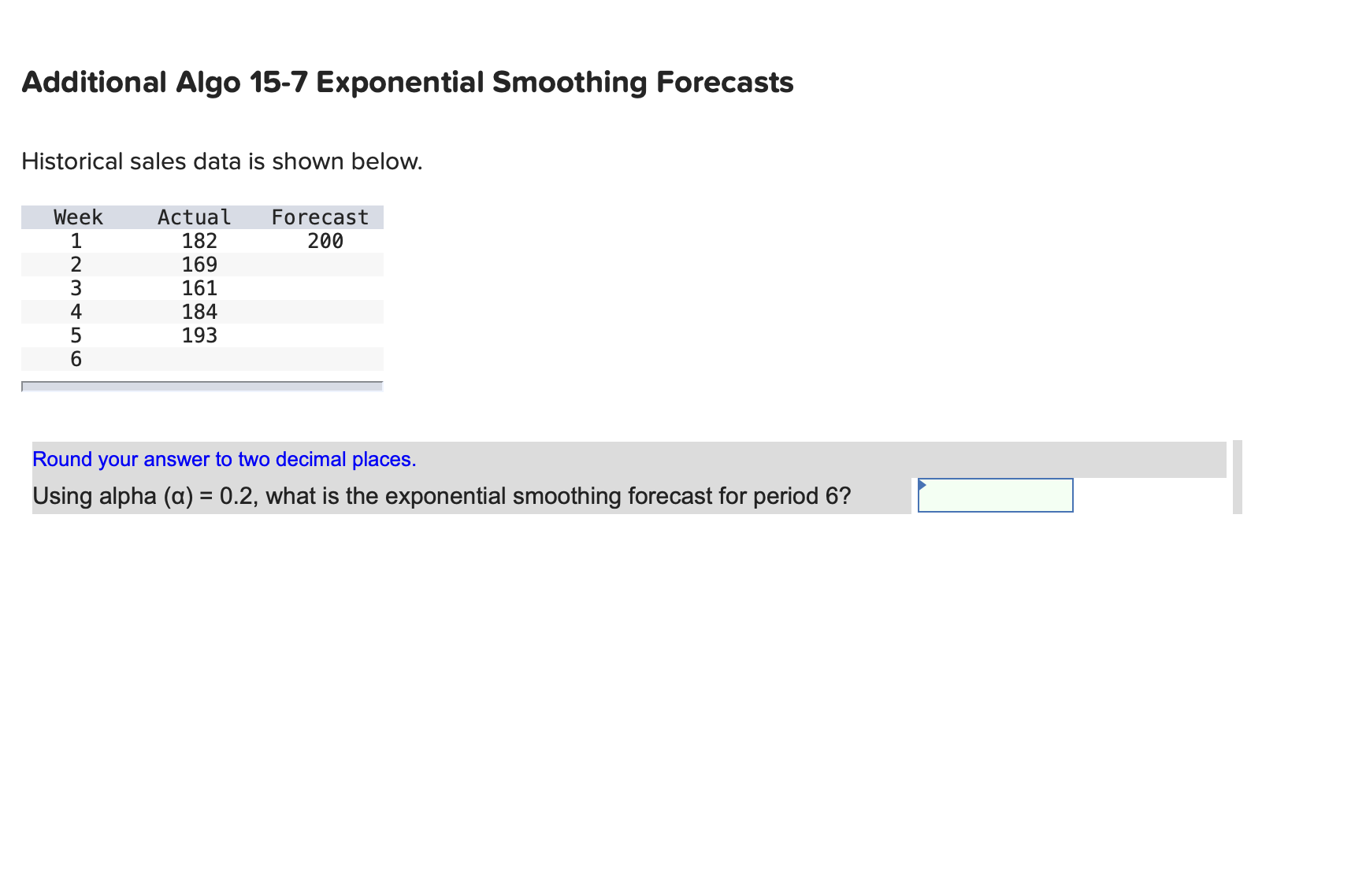 Additional Algo 1 5 - 7 Exponential Smoothing