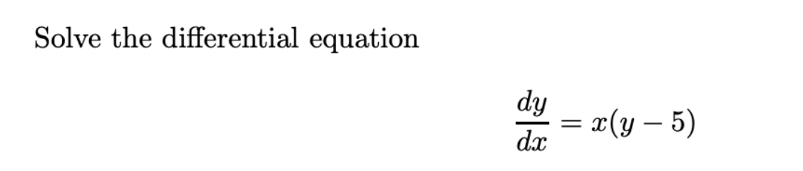 simple Solve the differential equation dy da =