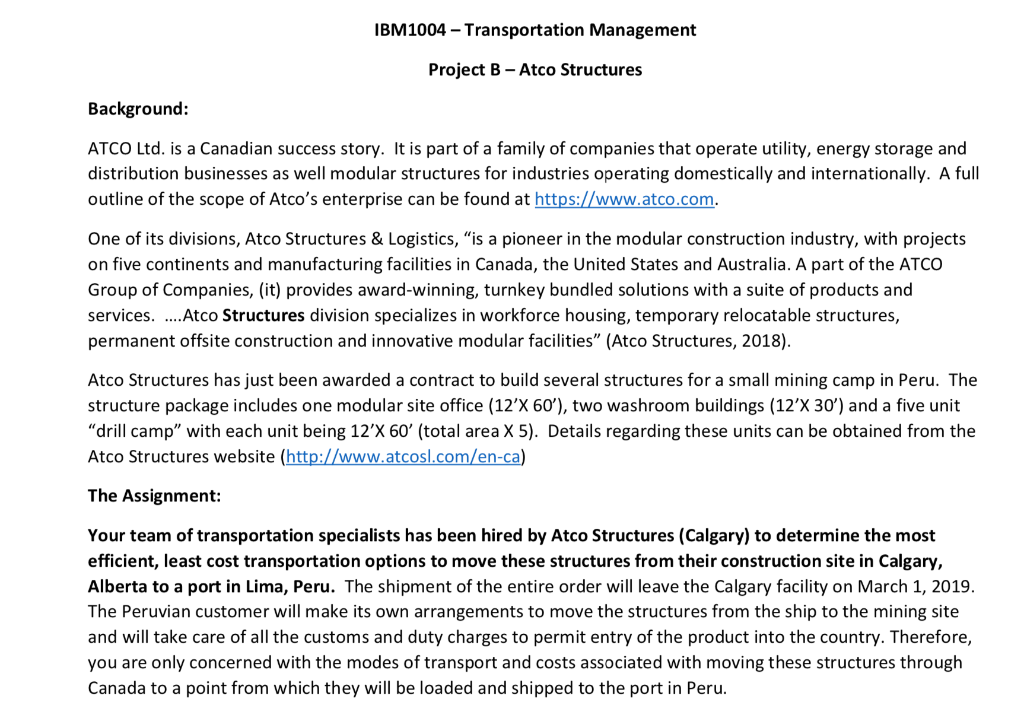 IBM1004 - Transportation Management Project