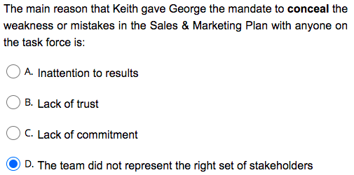 Are these answers correct? Trouble at Blue Devils