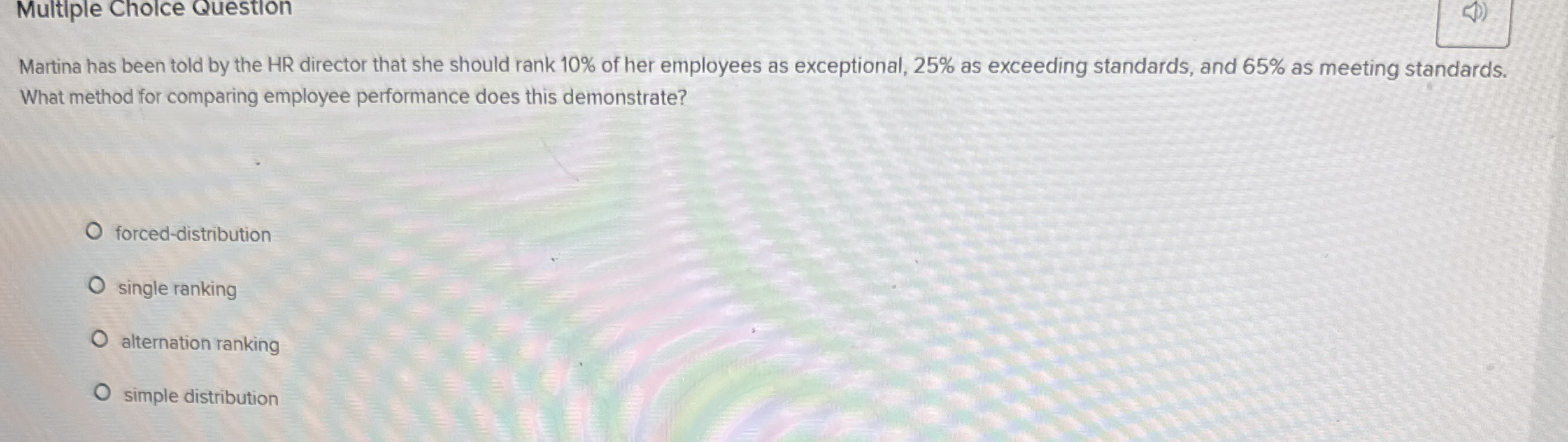 Multiple Cholce Question Martina has been told by