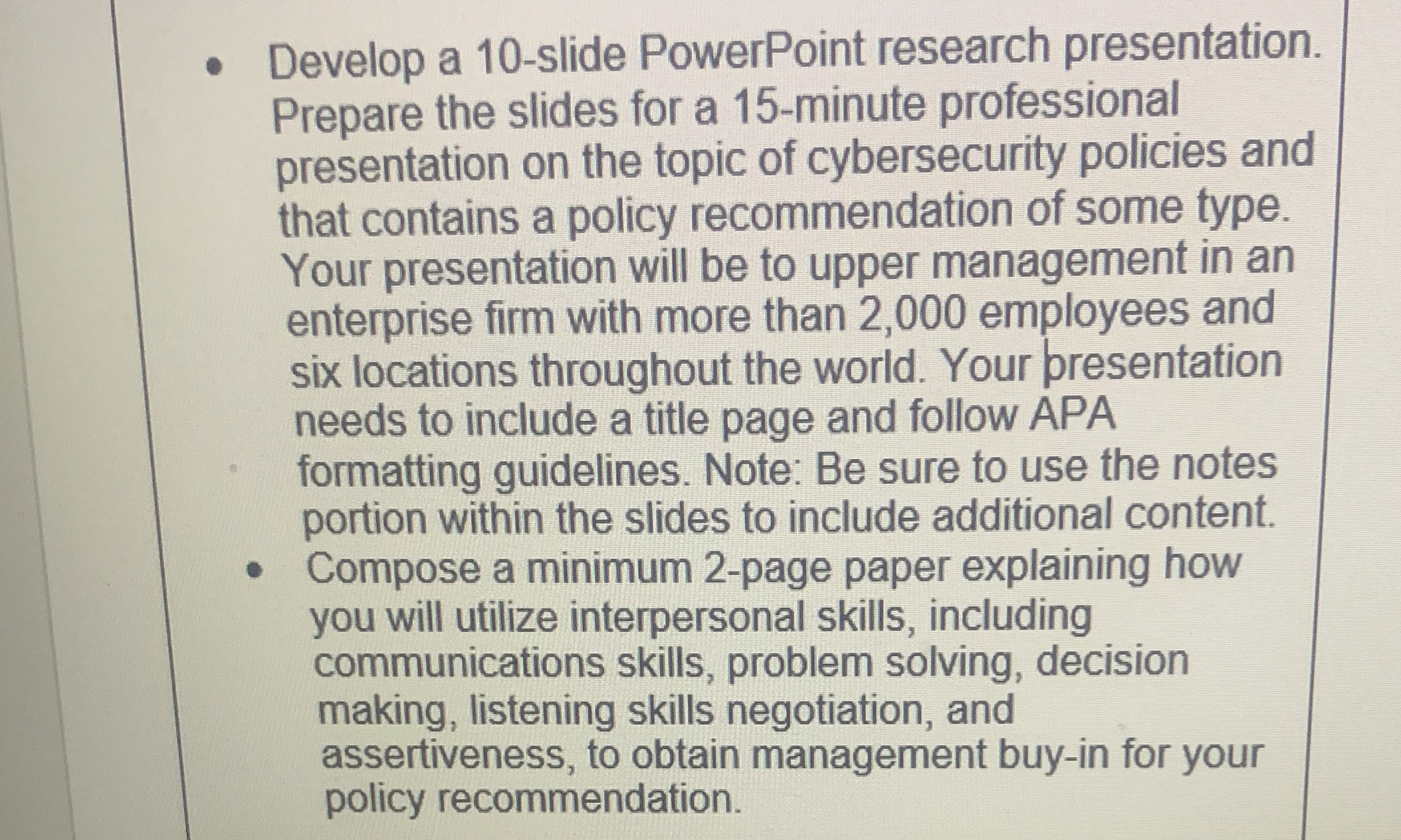 Develop a 1 0 - slide PowerPoint research