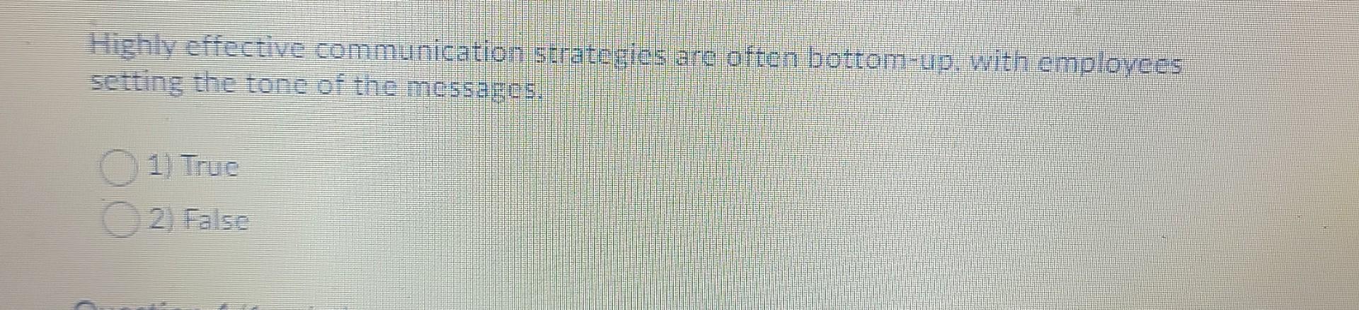 Highly effective communication strategies are