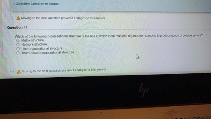 Question Completion Status: A Moving to the next