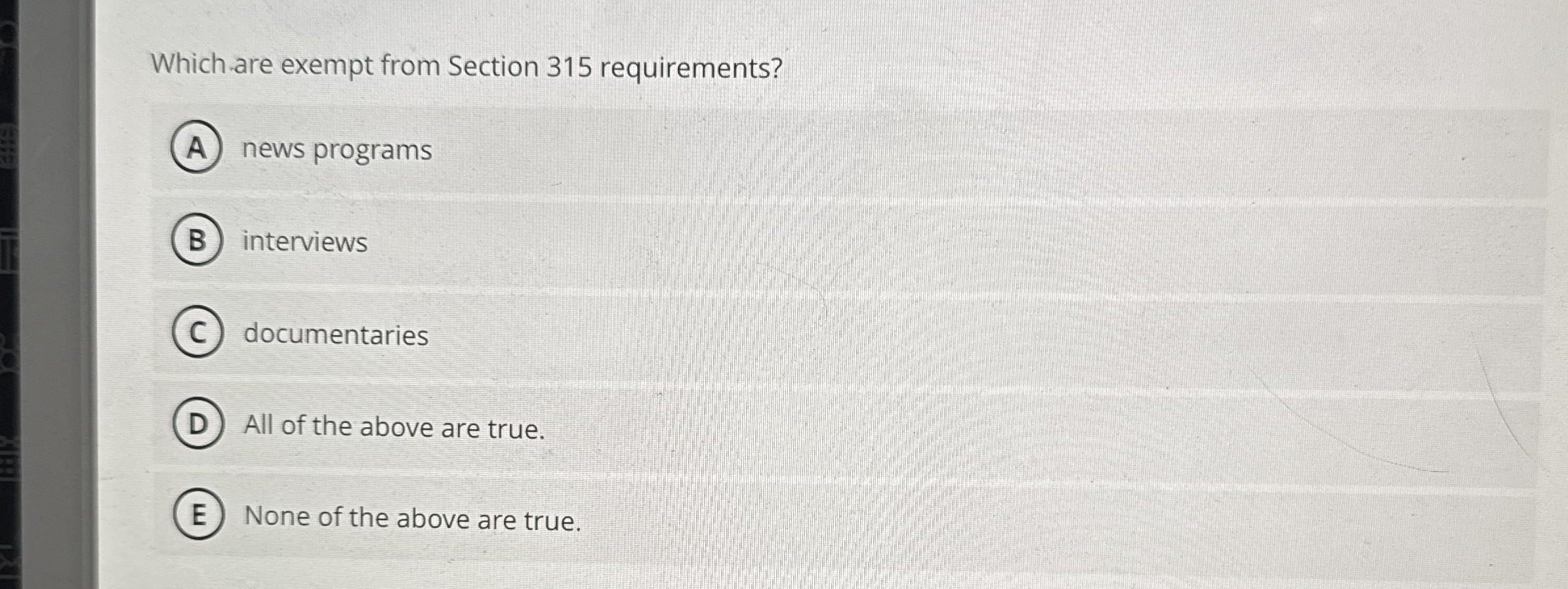 Which - are exempt from Section 3 1 5