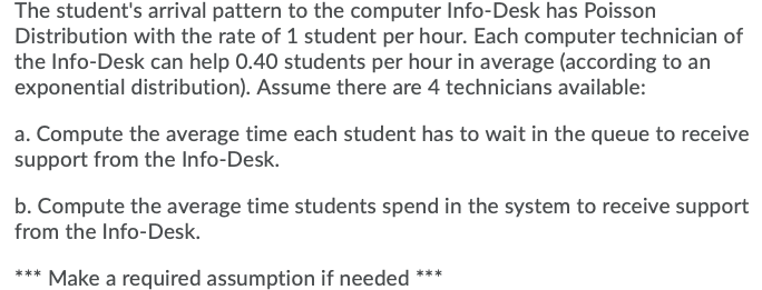 The student's arrival pattern to the computer