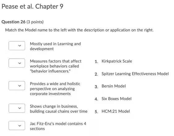 Pease et al. Chapter 9 Question 26 (3 points)