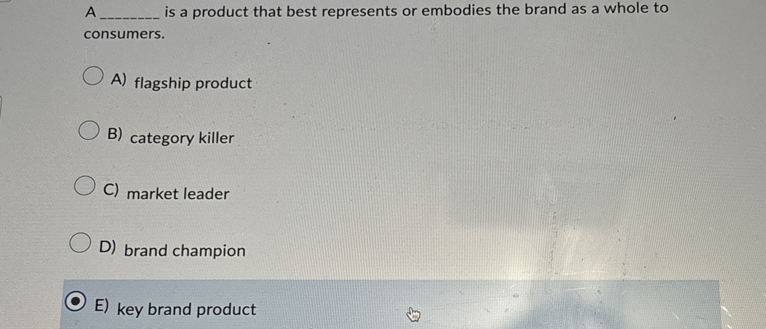 A q , is a product that best represents or