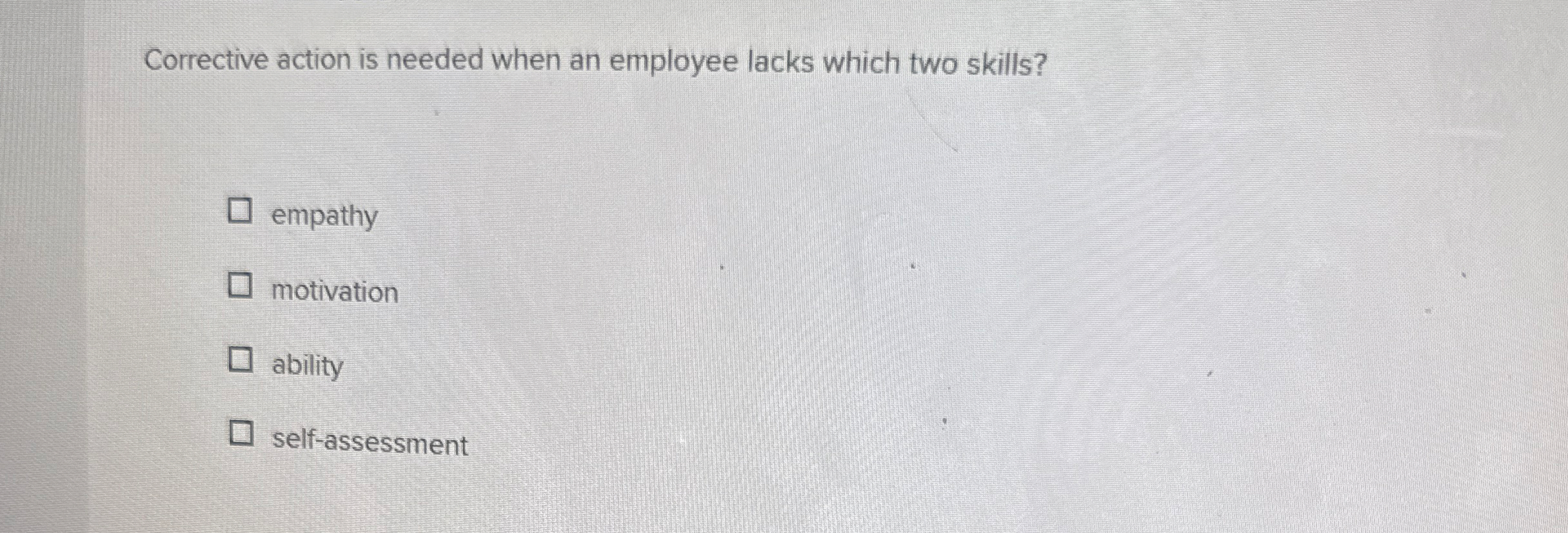 Corrective action is needed when an employee