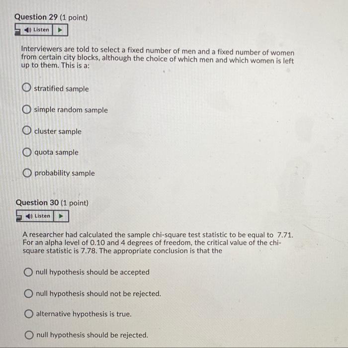 Question 31 (1 point) Listen When we say we are