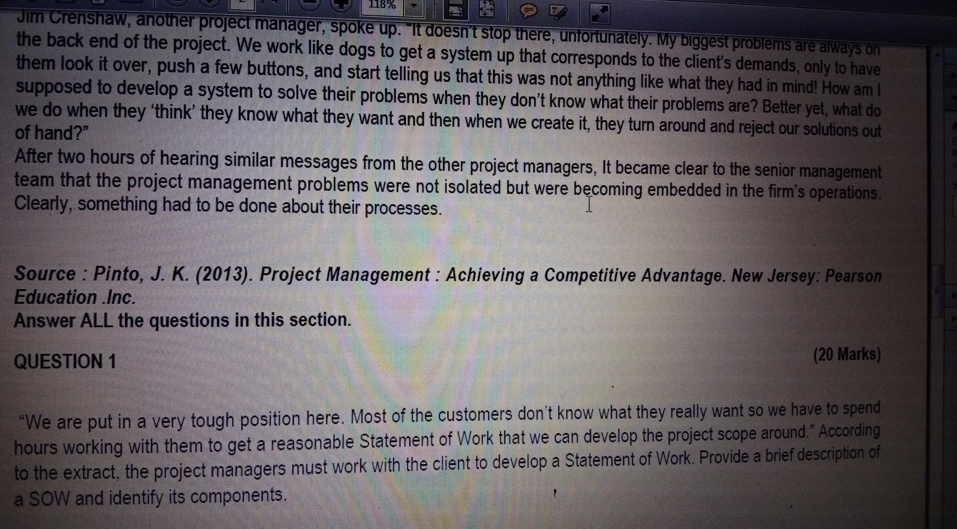 Project Management at Dotcom.com Dotcom.com, a