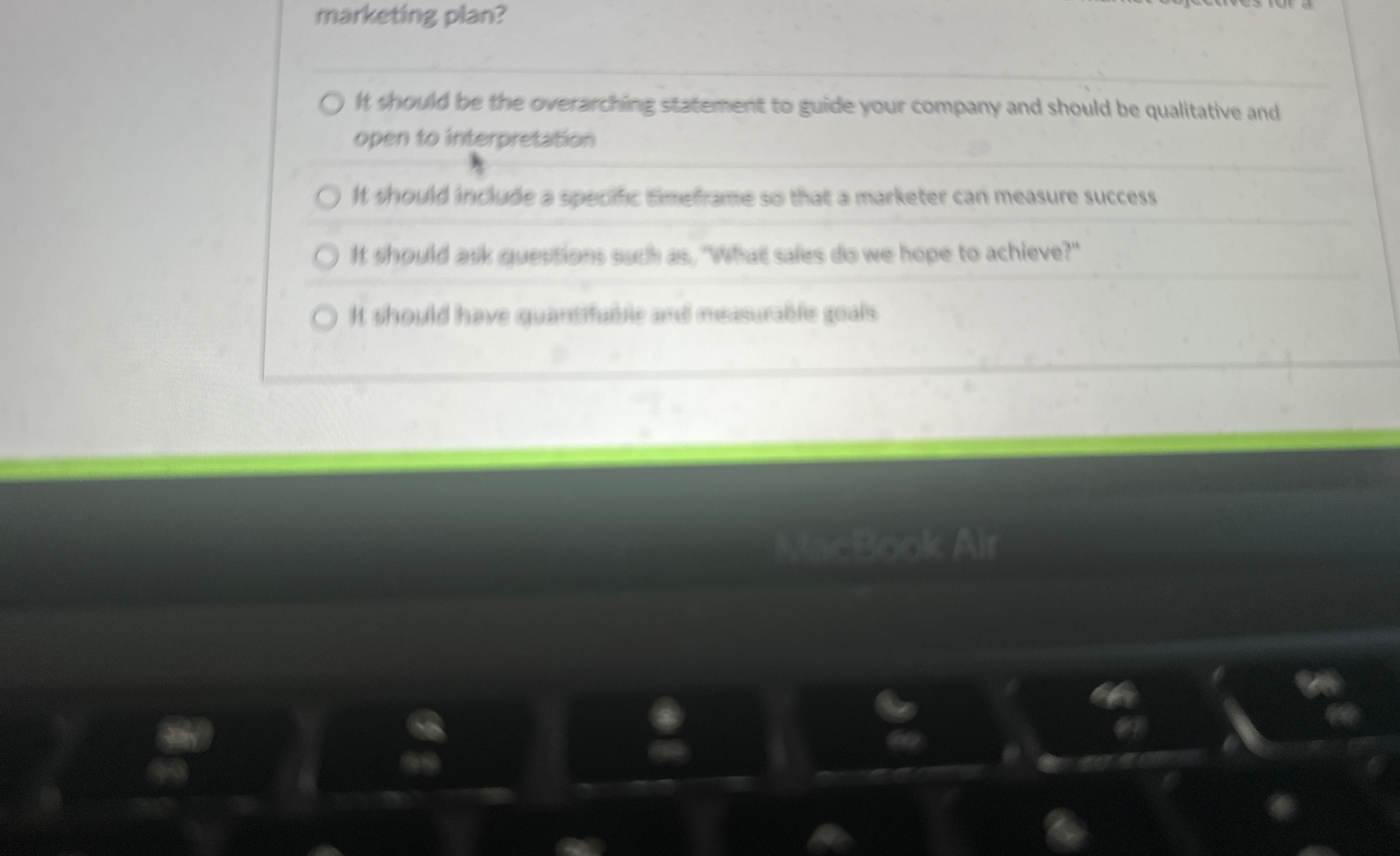 marketing plan? It should be the overarching